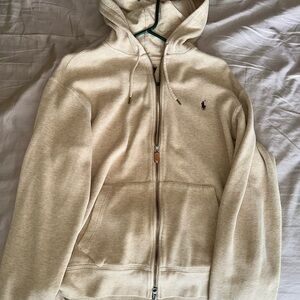 Polo by Ralph Lauren Men's Beige Zip-Up Sweater